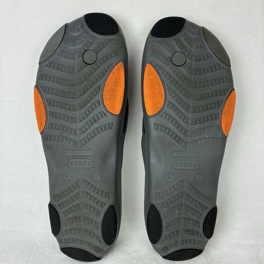 CROCS Classic All Terrain Flip Flops Men’s Size 15 Gray Water Resistant Shoes - Picture 6 of 12